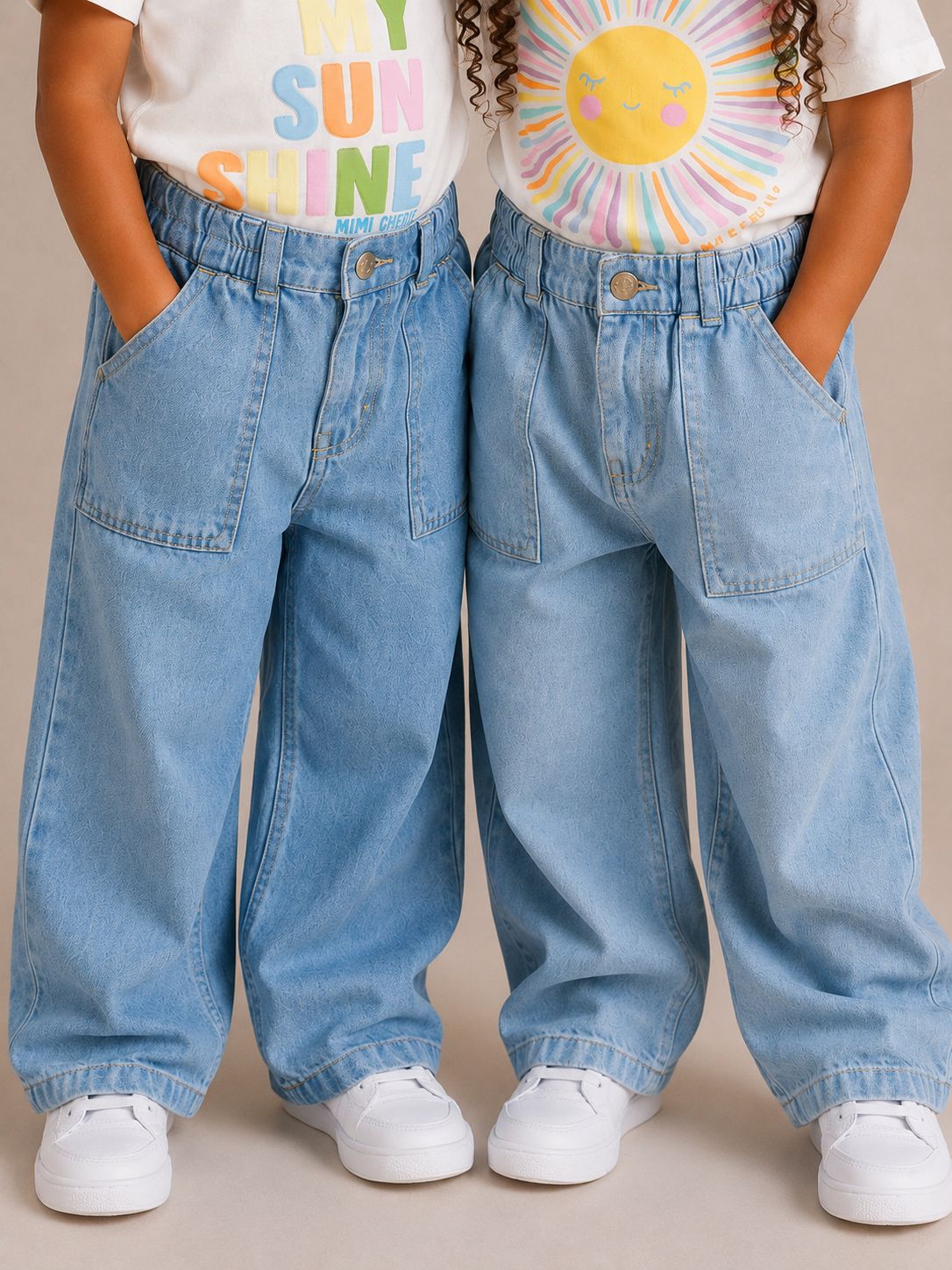Calça Leona infantil em jeans com 3 modelos exclusivos