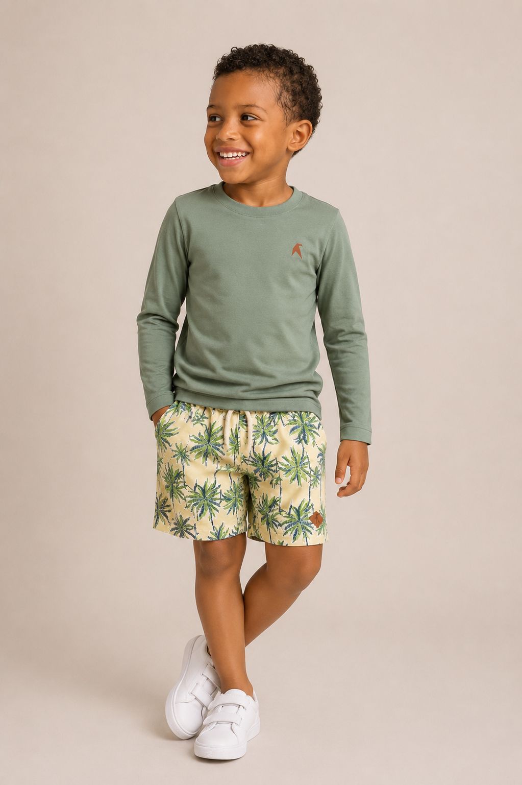 Blusa Basic Manga Longa infantil em 3 opções de cores