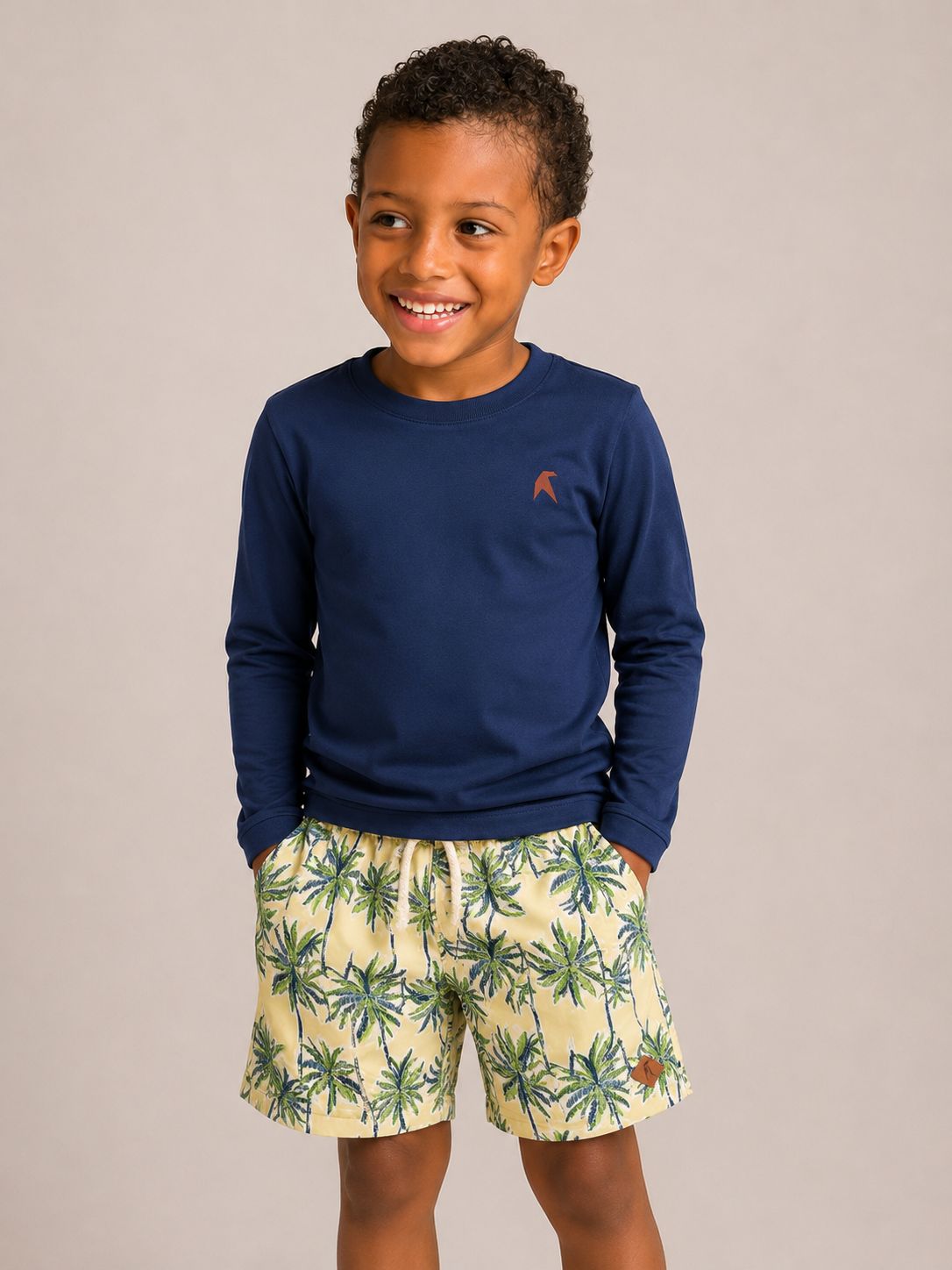Blusa Basic Manga Longa infantil em 3 opções de cores